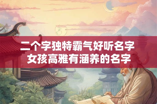 二个字独特霸气好听名字 女孩高雅有涵养的名字