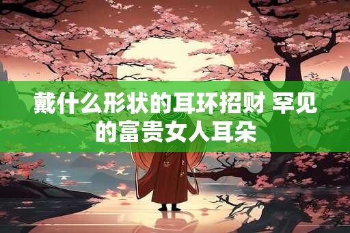 戴什么形状的耳环招财 罕见的富贵女人耳朵