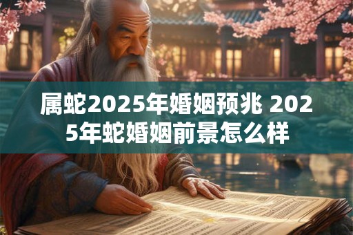 属蛇2025年婚姻预兆 2025年蛇婚姻前景怎么样