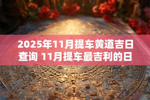 2025年11月提车黄道吉日查询 11月提车最吉利的日子