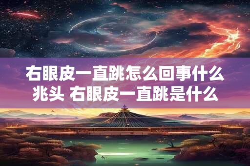 右眼皮一直跳怎么回事什么兆头 右眼皮一直跳是什么意思