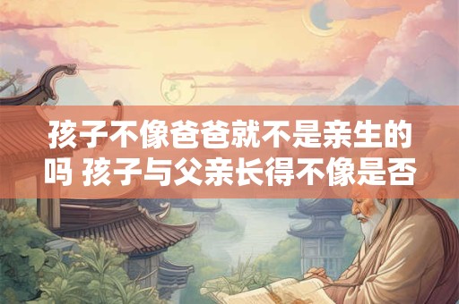 孩子不像爸爸就不是亲生的吗 孩子与父亲长得不像是否不是亲生的