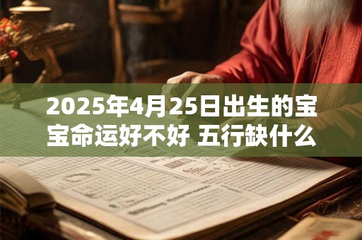 2025年4月25日出生的宝宝命运好不好 五行缺什么