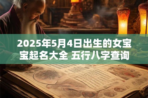 2025年5月4日出生的女宝宝起名大全 五行八字查询