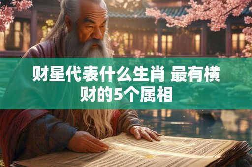 财星代表什么生肖 最有横财的5个属相