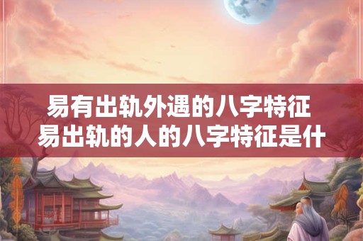易有出轨外遇的八字特征 易出轨的人的八字特征是什么