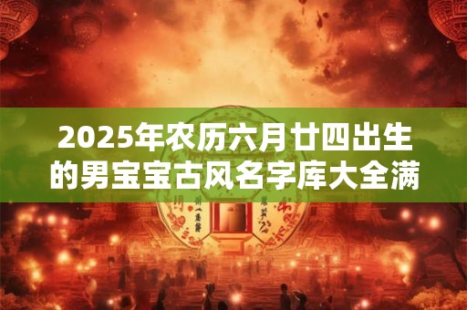 2026年农历六月廿四出生的男宝宝古风名字库大全满分