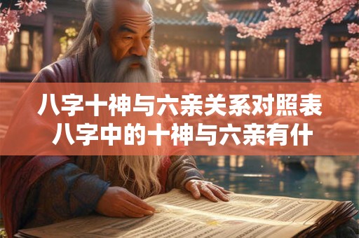 八字十神与六亲关系对照表 八字中的十神与六亲有什么关系
