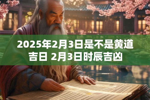 2025年2月3日是不是黄道吉日 2月3日时辰吉凶
