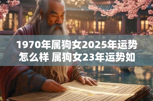 1970年属狗女2025年运势怎么样 属狗女23年运势如何
