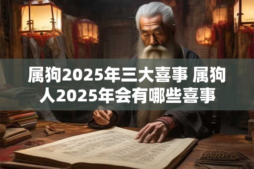 属狗2025年三大喜事 属狗人2025年会有哪些喜事
