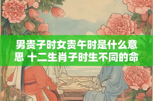 男贵子时女贵午时是什么意思 十二生肖子时生不同的命运
