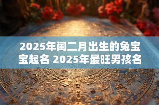 2025年闰二月出生的兔宝宝起名 2025年最旺男孩名字
