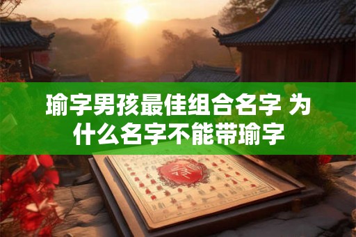 瑜字男孩最佳组合名字 为什么名字不能带瑜字