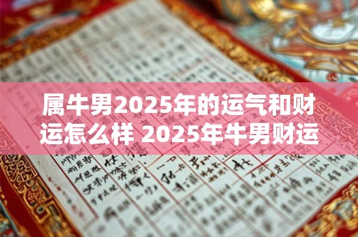 属牛男2025年的运气和财运怎么样 2025年牛男财运运势如何