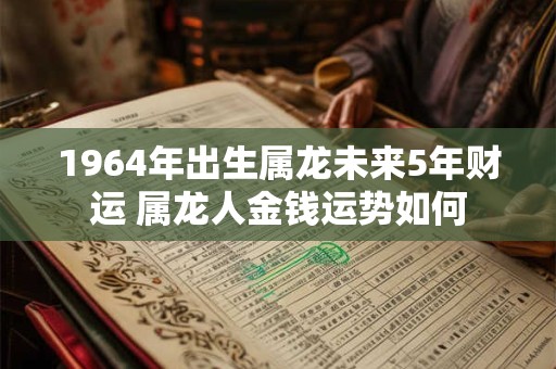 1964年出生属龙未来5年财运 属龙人金钱运势如何