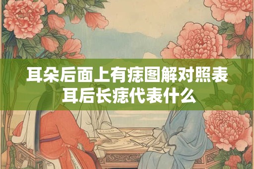 耳朵后面上有痣图解对照表 耳后长痣代表什么