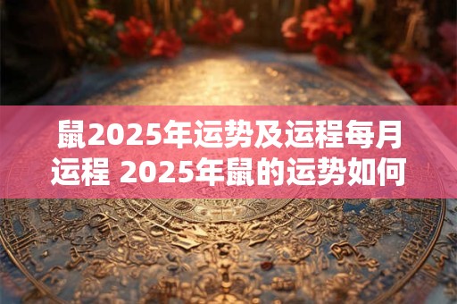 鼠2025年运势及运程每月运程 2025年鼠的运势如何鼠在每个月的运程有何变化