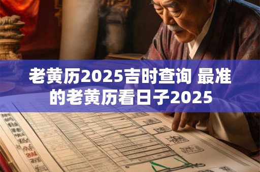 老黄历2025吉时查询 最准的老黄历看日子2025