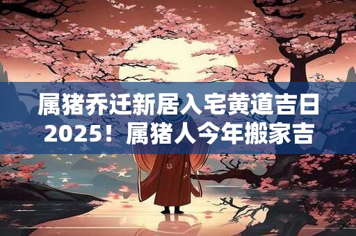 属猪乔迁新居入宅黄道吉日2025！属猪人今年搬家吉利吗