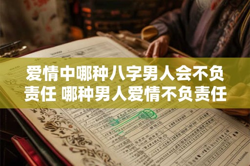 爱情中哪种八字男人会不负责任 哪种男人爱情不负责任