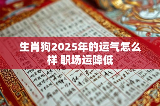 生肖狗2025年的运气怎么样 职场运降低