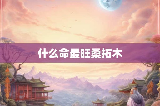 什么命最旺桑拓木