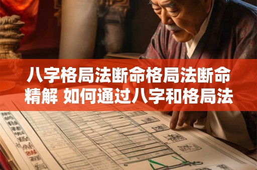 八字格局法断命格局法断命精解 如何通过八字和格局法来精确断命