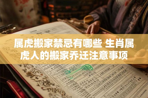 属虎搬家禁忌有哪些 生肖属虎人的搬家乔迁注意事项