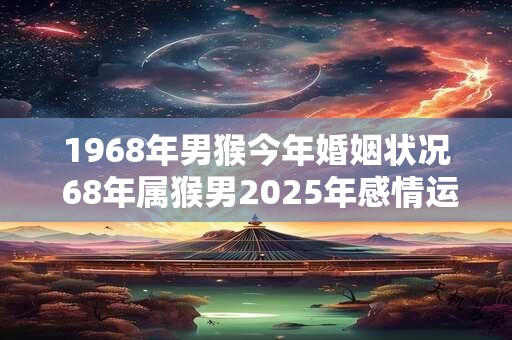 1968年男猴今年婚姻状况 68年属猴男2025年感情运势
