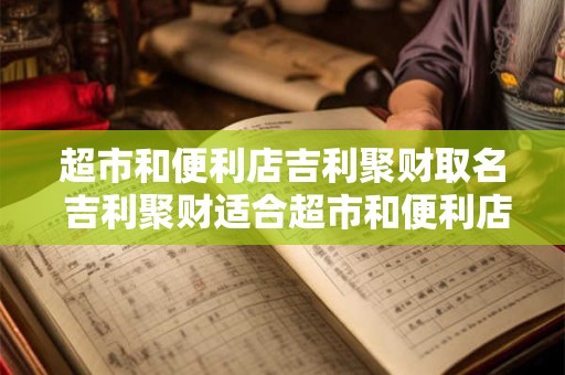 超市和便利店吉利聚财取名 吉利聚财适合超市和便利店取名吗