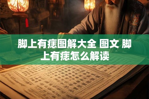 脚上有痣图解大全 图文 脚上有痣怎么解读