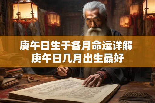庚午日生于各月命运详解 庚午日几月出生最好
