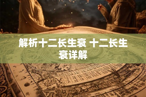 解析十二长生衰 十二长生衰详解