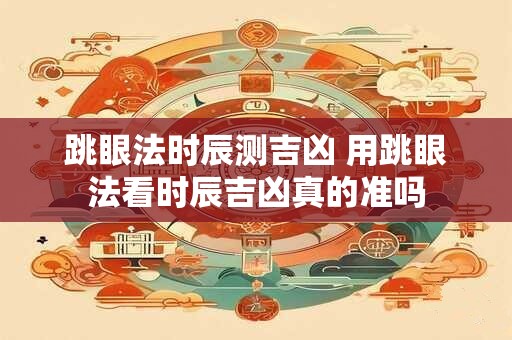 跳眼法时辰测吉凶 用跳眼法看时辰吉凶真的准吗