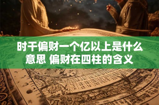 时干偏财一个亿以上是什么意思 偏财在四柱的含义
