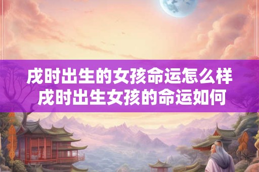 戌时出生的女孩命运怎么样 戌时出生女孩的命运如何