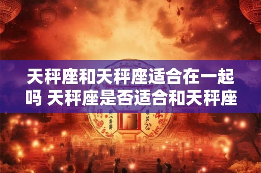 天秤座和天秤座适合在一起吗 天秤座是否适合和天秤座在一起
