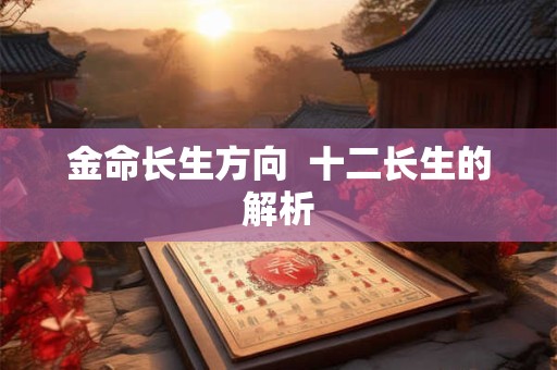 金命长生方向  十二长生的解析