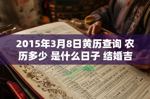 2015年3月8日黄历查询 农历多少 是什么日子 结婚吉时