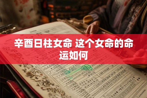辛酉日柱女命 这个女命的命运如何