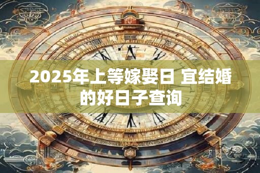 2025年上等嫁娶日 宜结婚的好日子查询