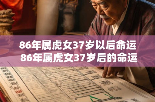 86年属虎女37岁以后命运 86年属虎女37岁后的命运如何