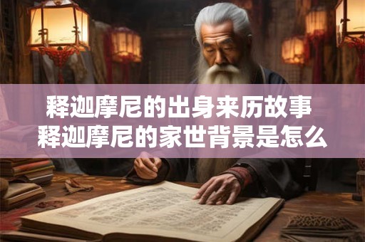 释迦摩尼的出身来历故事 释迦摩尼的家世背景是怎么样的