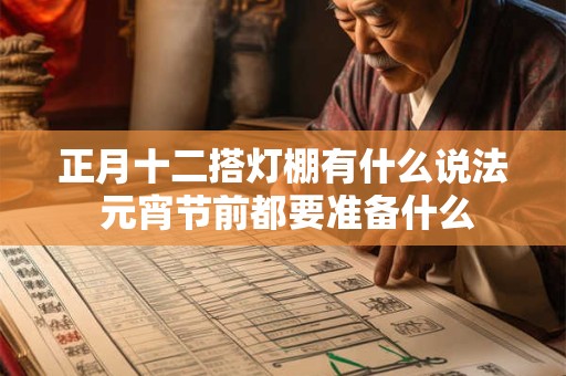 正月十二搭灯棚有什么说法 元宵节前都要准备什么