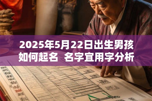2025年5月22日出生男孩如何起名  名字宜用字分析