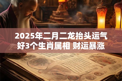 2025年二月二龙抬头运气好3个生肖属相 财运暴涨