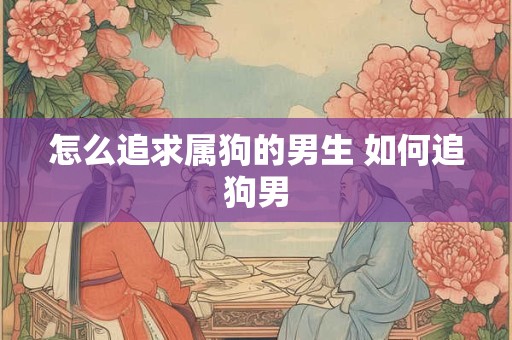 怎么追求属狗的男生 如何追狗男