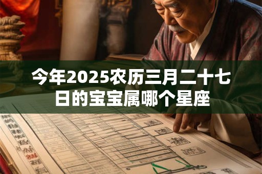 今年2025农历三月二十七日的宝宝属哪个星座