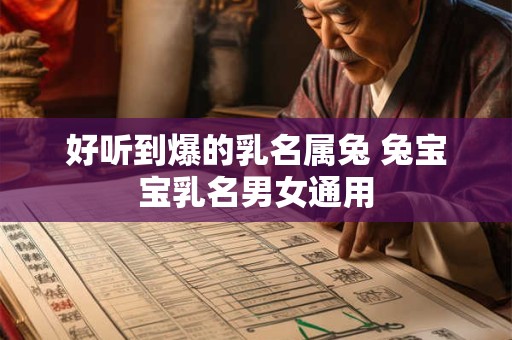 好听到爆的乳名属兔 兔宝宝乳名男女通用